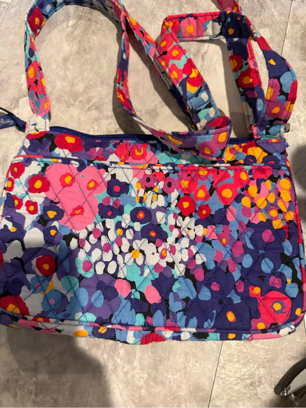 Vera Bradley Quilted Floral Crossbody - Pink & Purple